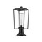 Z-Lite Sheridan 1 Light Outdoor Pier Mounted Fixture, Black And Seedy 594PHMR-553PM-BK - alternate 5